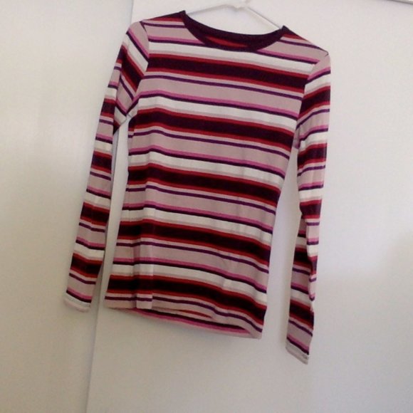 Striped Lands End 100% Cotton Long Sleeve - Picture 1 of 3